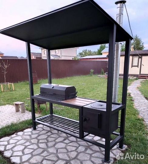 Мангал с крышей