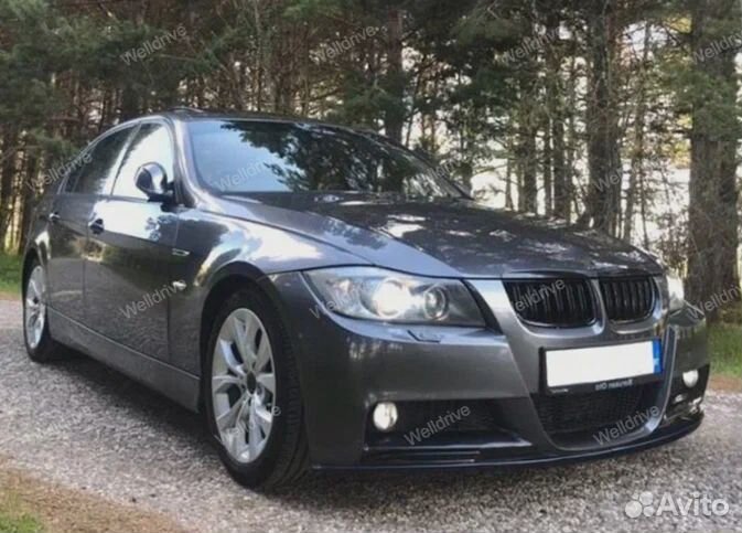 Губа передняя BMW 3 E90 E91 M-tech дорест черная