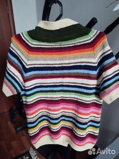 Кофта женская вязаная с короткими рукавами