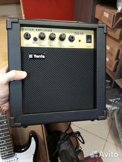 Электрогитара набор комбик, стойка, аксессуары