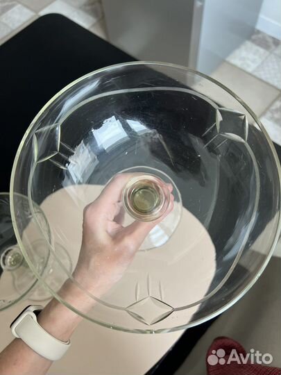 Ваза для фруктов на ножке СССР