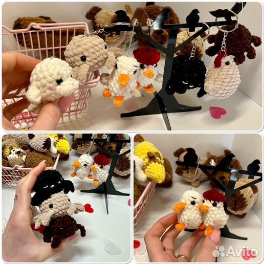 Брелоки подвески вязаные ручная работа