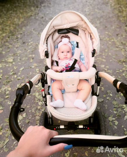 Детская коляска 2 в 1 эко кожа