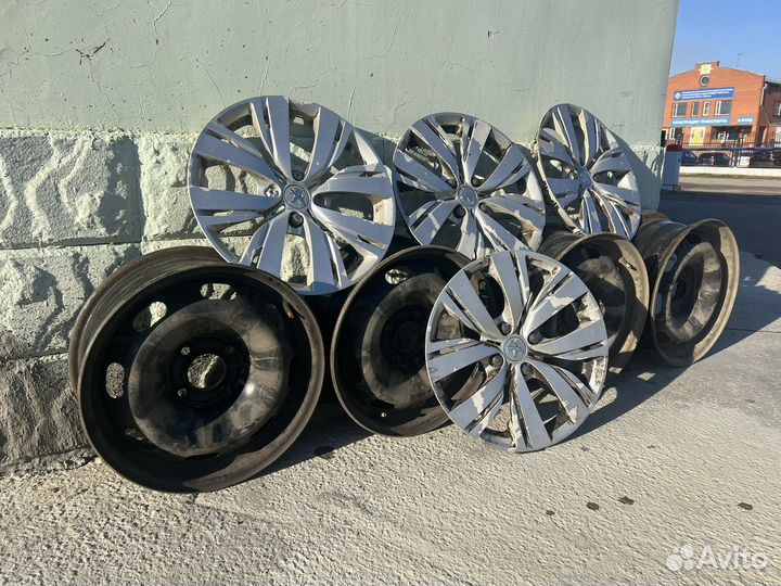 Диски на peugeot r 16 с оригинальными колпаками