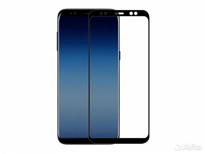 Стекло для Samsung Galaxy A7 2018 5D (черный)