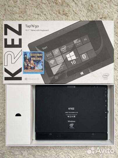 Планшет с клавиатурой krez TM1004b16 3g