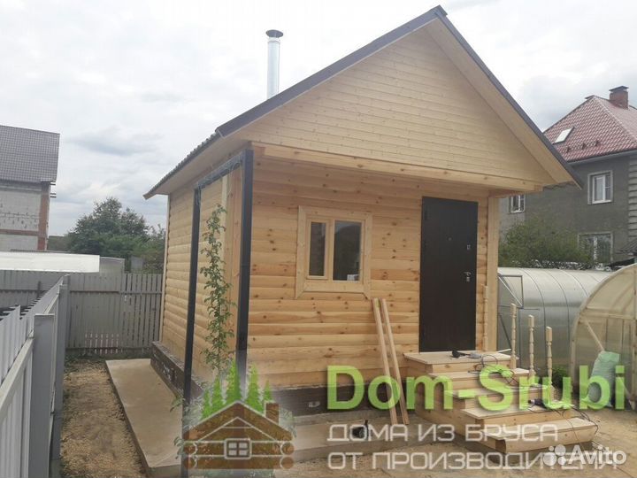 Камешково-Хорошая надёжная Баня из бруса Б-2 (4х4)