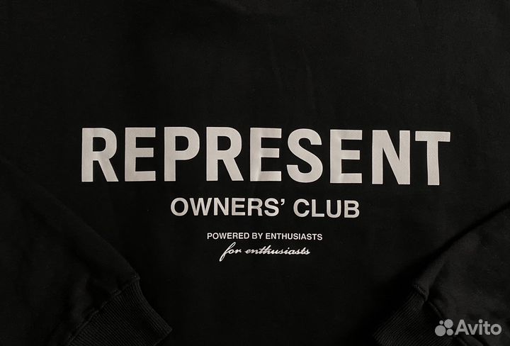 Свитшот Represent черный оверсайз