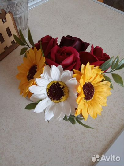 Букет из мыльных цветов