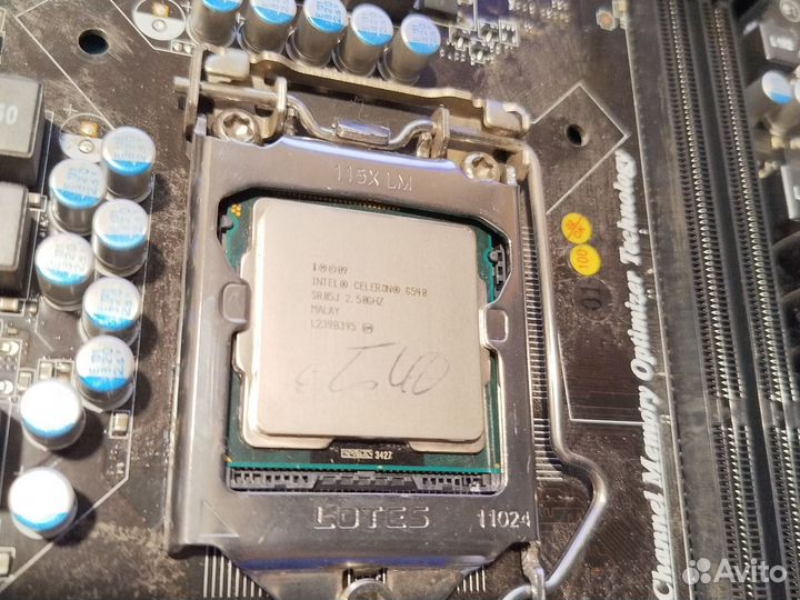 Материнская плата 1155 с процессором условно нераб