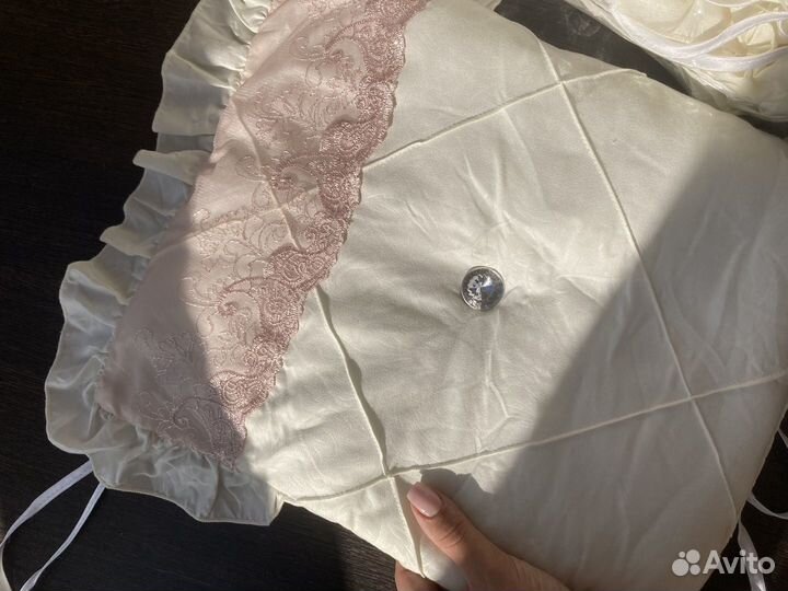 Комплект постельного с бортиками и балдахином