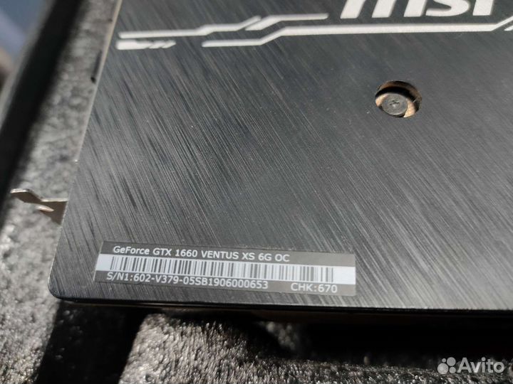 Видеокарта MSI GeForce GTX 1660 OC 6гб