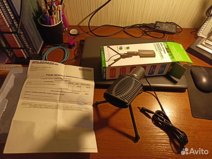 Микрофон Ritmix RDM-125 Black настольный проводной