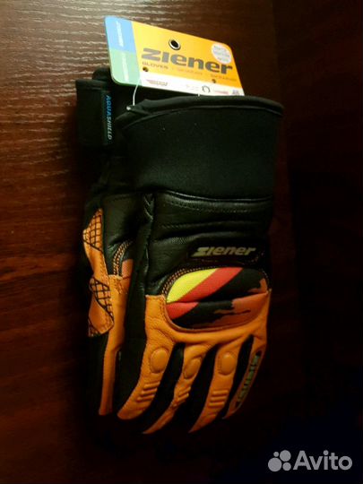 Перчатки кожанные горнолыжные Ziener