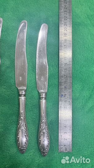 Мельхиоровые ножи с посеребрением