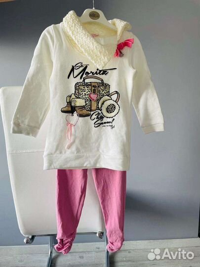 Костюм на девочку Италия 98 3 года туника,леггинсы
