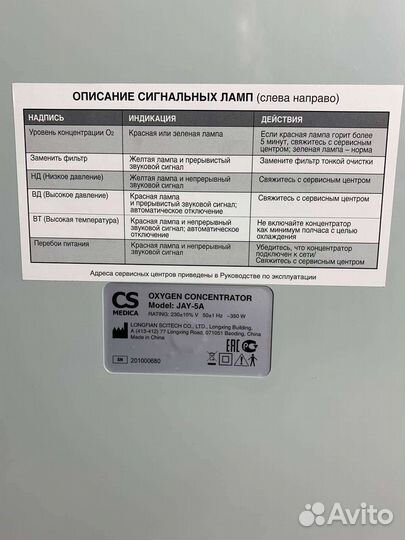 Кислородный концентратор 5 литров бу