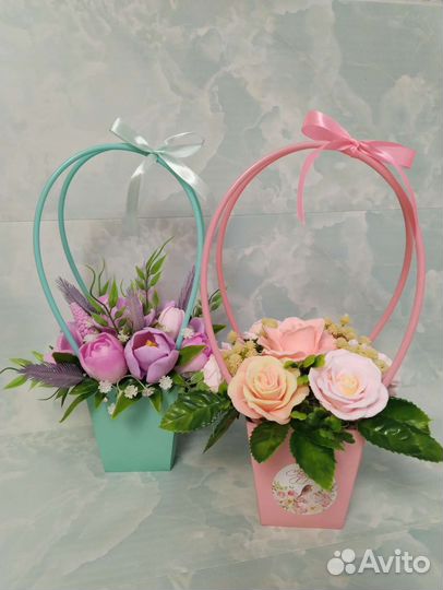 Букет цветов из мыла ручной работы