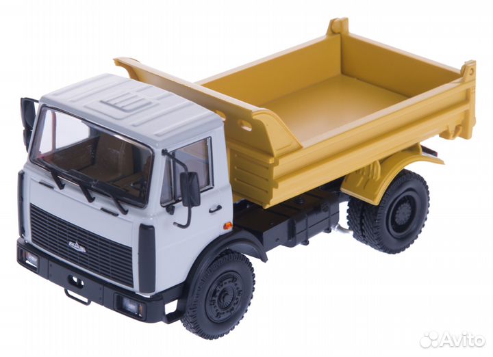 Маз-5551 самосвал (1991-1997), серый / жёлтый Н704