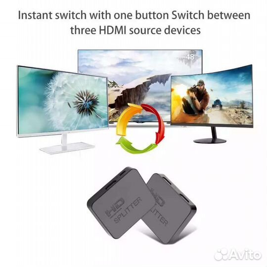 Hdmi сплиттер 1x2 4K разветвитель