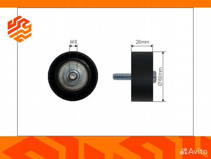 Ролик приводного ремня caffaro 0314