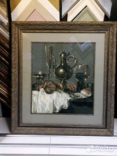 Артбагет картины вышивки рамы зеркала