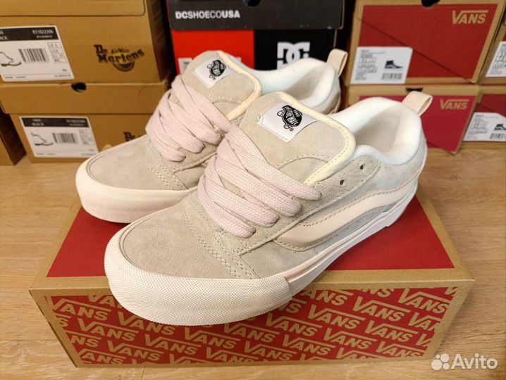 Vans Knu Skool дутыши Pink / Beige