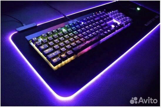 Коврик для мыши и клавиатуры большой LED/RGB