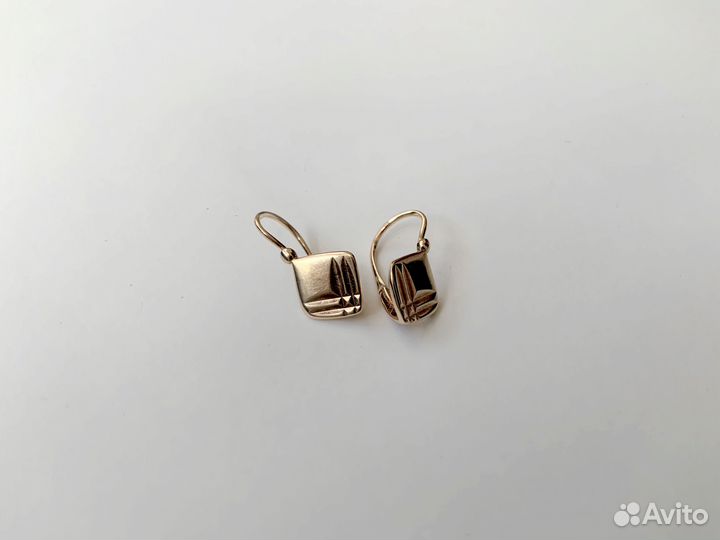 Золотые серьги СССР 583 пробы