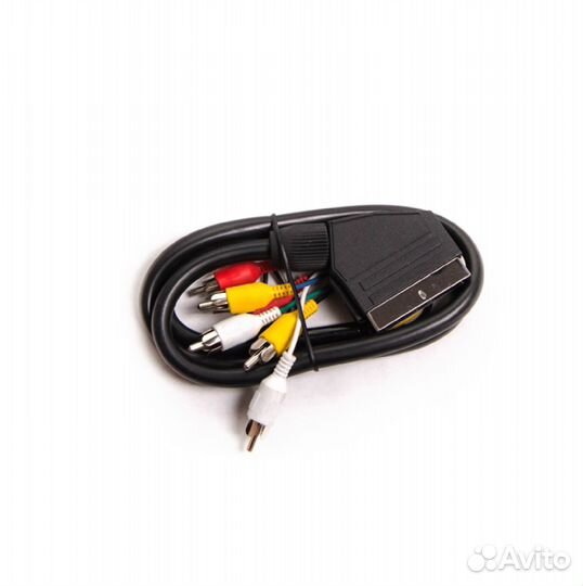 Шнур видео scart-6RCA 1м 12190