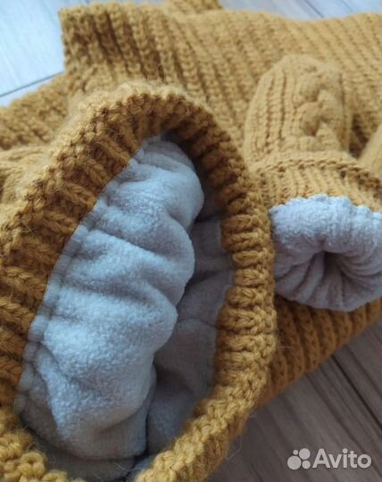 Комплект шапка, снуд и варежки