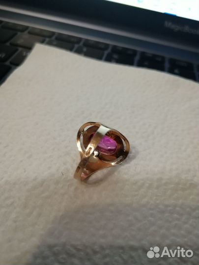 Позолоченое кольцо СССР