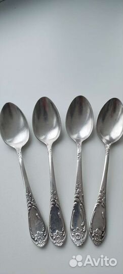 Чайные ложки СССР с посеребрением