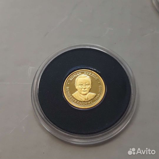 Roman herzog золотой жетон - медаль