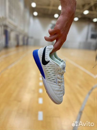 Футзалки Nike Lunar Gato2 White&Blue
