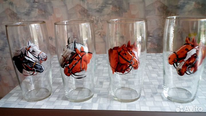 Бокалы с лошадьми 5 шт