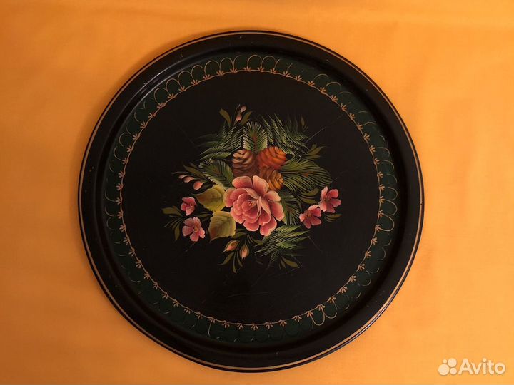 Жостовский сервировочный поднос антиквариат