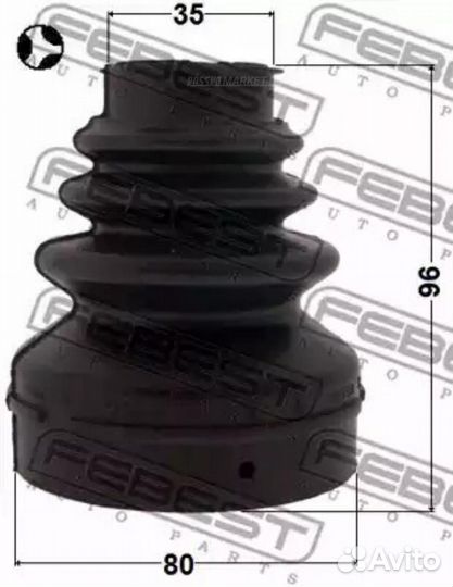 Febest 2515-C4T Пыльник шруса внутреннего (комплек