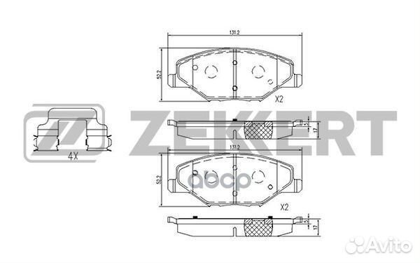 Колодки торм. диск. передн. Skoda Fabia (5J) 07
