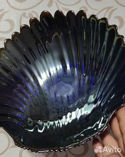 Салатник цветное стекло СССР