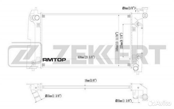 Zekkert MK1224 MK-1224 zekkert Радиатор охл. дв