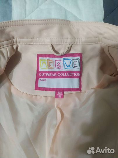 Кожаная куртка для девочки 140