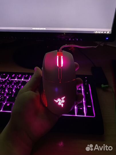 Игровая мышь razer basilisk quartz pink