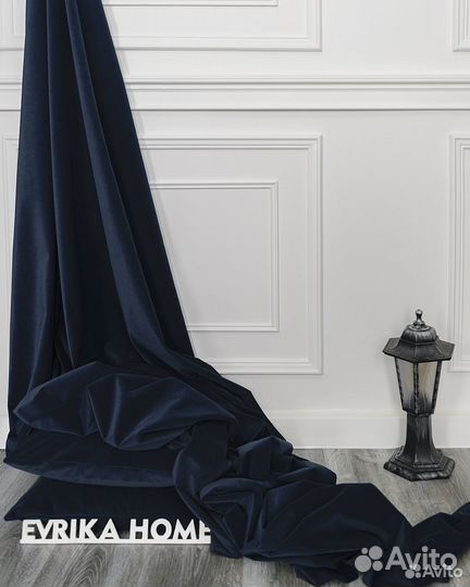 Шторы бархат Богема Синий