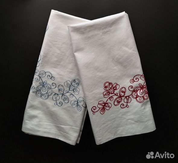 Наволочки с вышивкой СССР, ретро, винтаж