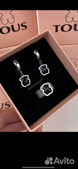 Серьги и кольцо Tous