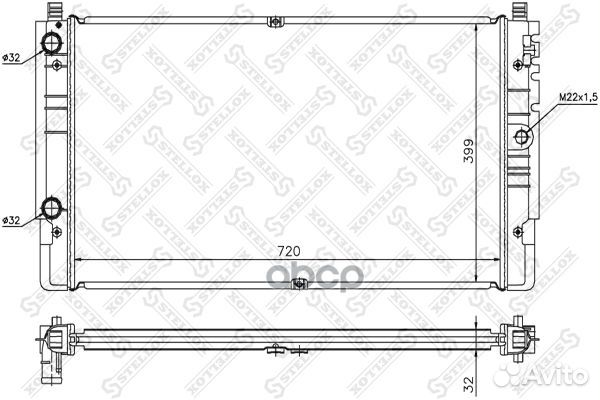 Радиатор системы охлаждения 10-26422-SX Stellox