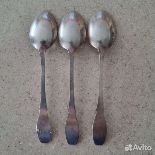 Чайные и заварочная ложки серебро 875 пробы