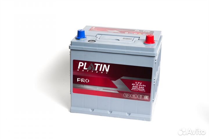 Аккумулятор автомобильный platin 62 Ah asia