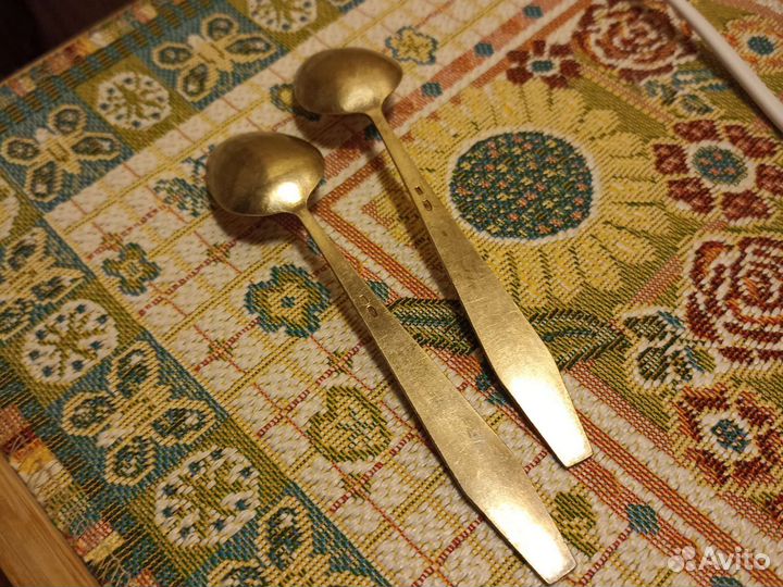 Серебряные ложки с эмалью